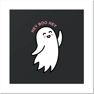 Cute Ghost - Hey boo hey! Posters and Art